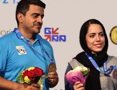 Iran Won Bronze Medal in 10m Air Pistol Mixed Team At ISSF World Cup Rifle/Pistol/Shotgun In Osijek, Croatia
