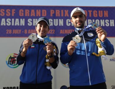 Talal ALRASHIDI and Sarah ALHAWAL win Gold in Trap Mixed Team