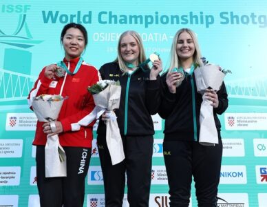 Ting Hang from China achieves Silver medal in Trap Women Junior in ISSF World Championship Osijek, CRO