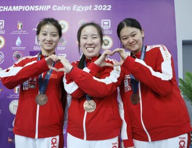 Gold Medal for China in 25M Rapid Fire Pistol and Mixed Team Event in Cairo, Egypt