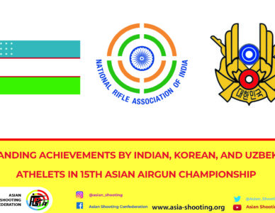 Outstanding Achievements by Indian, Korean, and Uzbekistan Athletes in the 15th Asian Airgun Championship Daegu, KOR