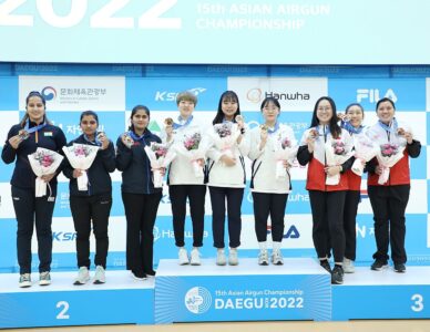 Air Pistol Team Events in the 15th Asian Airgun Championship Daegu, KOR (17 November 2022)