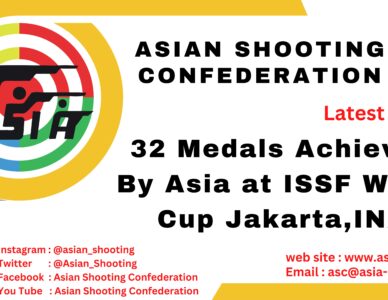 32 Medals achieved by Asia at ISSF World Cup Jakarta , INA