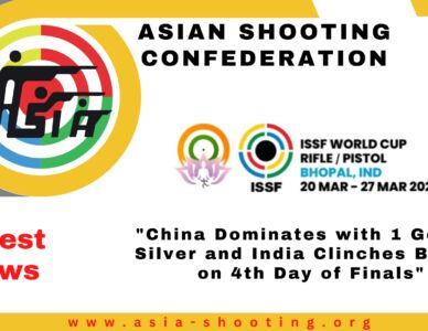 "China Dominates with 1 Golds 1 Silver and India Clinches Bronze on 4th Day of Finals at ISSF World Cup 2023 in Bhopal"