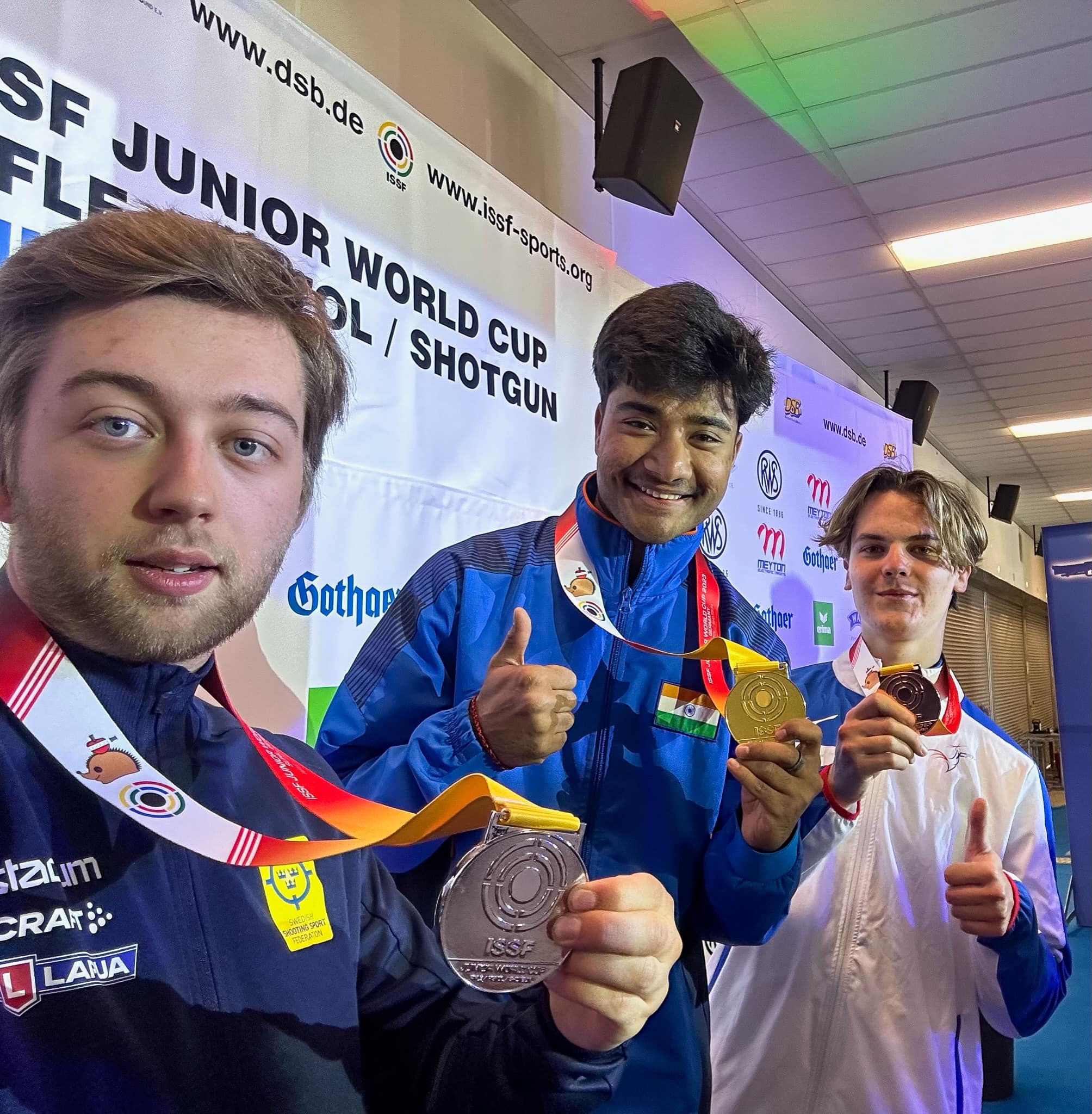 "Asian Athletes Shine with Four Medal Triumph on Day Three of ISSF