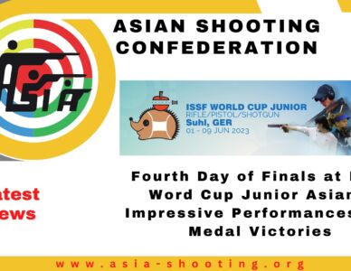 Fourth Day of Finals at ISSF Word Cup Junior Asian's Impressive Performances and Medal Victories