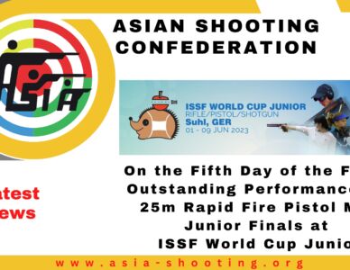 On the Fifth Day of the Finals Outstanding Performances in 25m Rapid Fire Pistol Men Junior Finals at ISSF World Cup Junior 2023