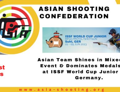 Asian Team Shines in Mixed Team Event & Wins Medals Tally at ISSF World Cup Junior Suhl, Germany