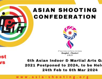 6th Asian Indoor & Martial Arts Games 2021 Postponed to 2024, to be held from 24th Feb to 06th Mar 2024