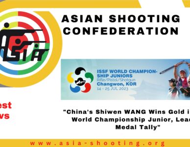 "China's Shiwen WANG Wins Gold in ISSF World Championship Junior, Leading Medal Tally"