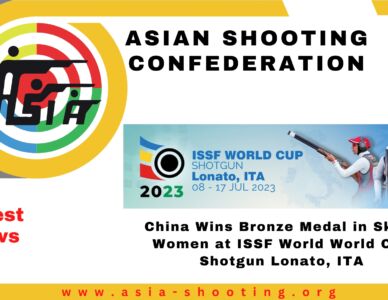 China Wins Bronze Medal in Skeet Women at ISSF World World Cup Shotgun Lonato, ITA