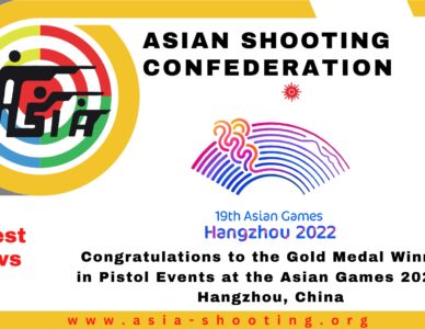 Congratulations to the Gold Medal Winners in Pistol Events at the Asian Games 2022 in Hangzhou, China