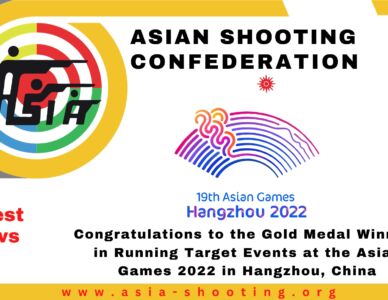 Congratulations to the Gold Medal Winners in Running Target Events at the Asian Games 2022 in Hangzhou, China.