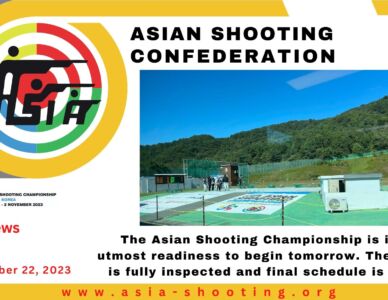 The Asian Shooting Championship is in its utmost readiness to begin tomorrow. The ranges is fully inspected and final schedule is ready