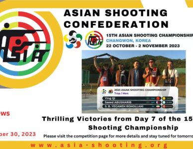 Thrilling Victories from Day 7 of 15th Asian Shooting Championship