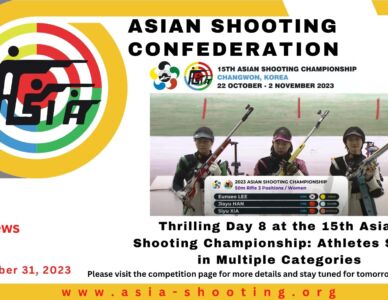 Thrilling Day 8 at the 15th Asian Shooting Championship: Athletes Shine in Multiple Categories