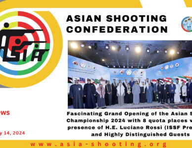 Fascinating Grand Opening of the Asian Shotgun Championship 2024 with 8 quota places with the presence of H.E. Luciano Rossi (ISSF President) and Highly Distinguished Guests