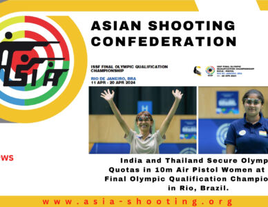 India and Thailand Secure Olympic Quotas in 10m Air Pistol Women at ISSF Final Olympic Qualification Championship in Rio, Brazil.