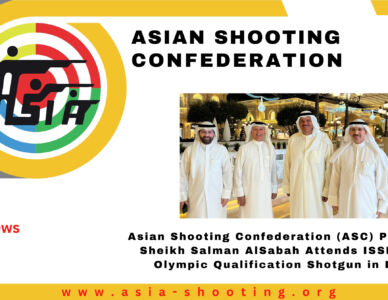 Asian Shooting Confederation (ASC) President Sheikh Salman AlSabah Attends ISSF Final Olympic Qualification Shotgun in Doha