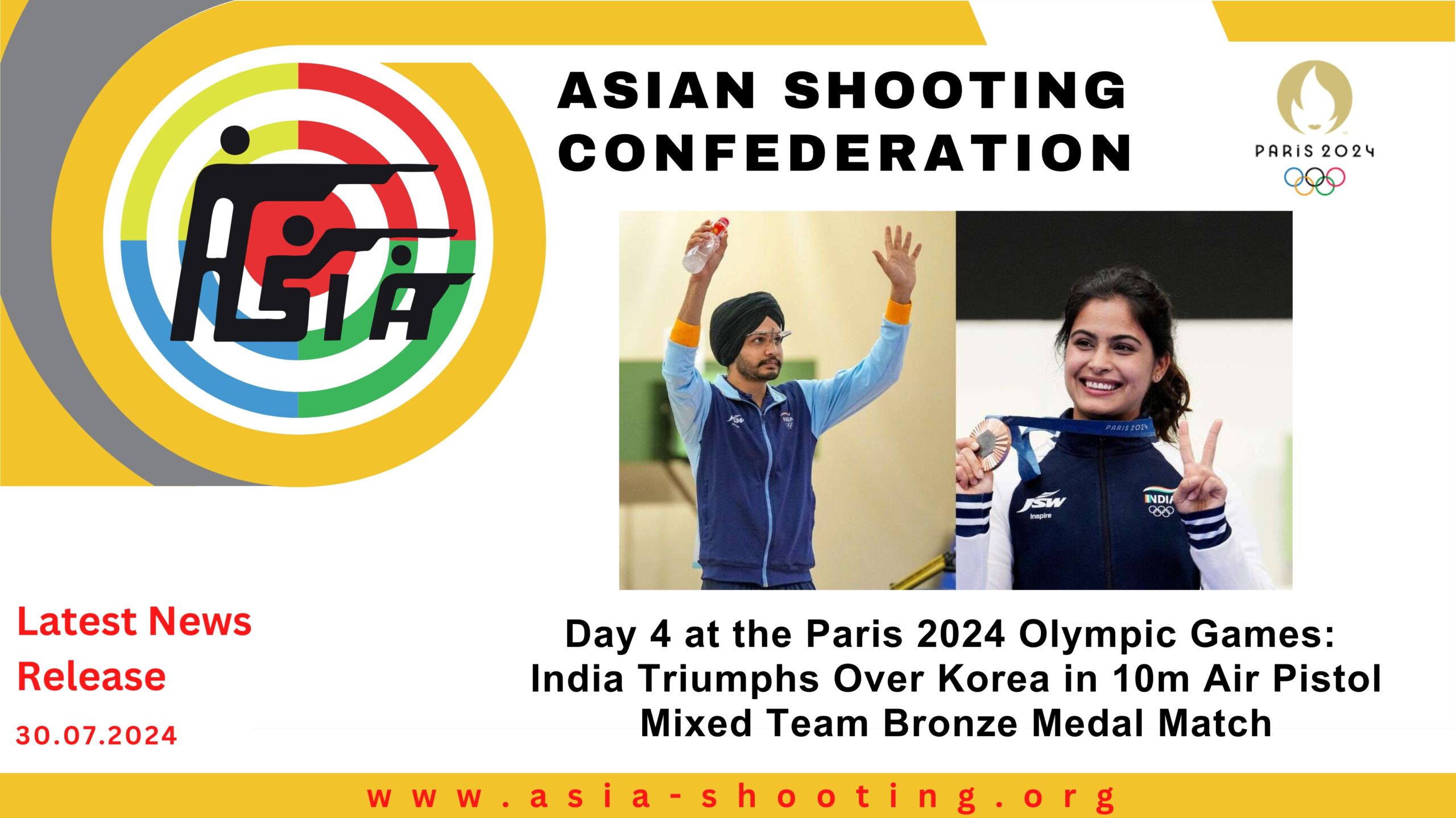 Day 4 at the Paris 2024 Olympic Games: India Triumphs Over Korea in 10m ...