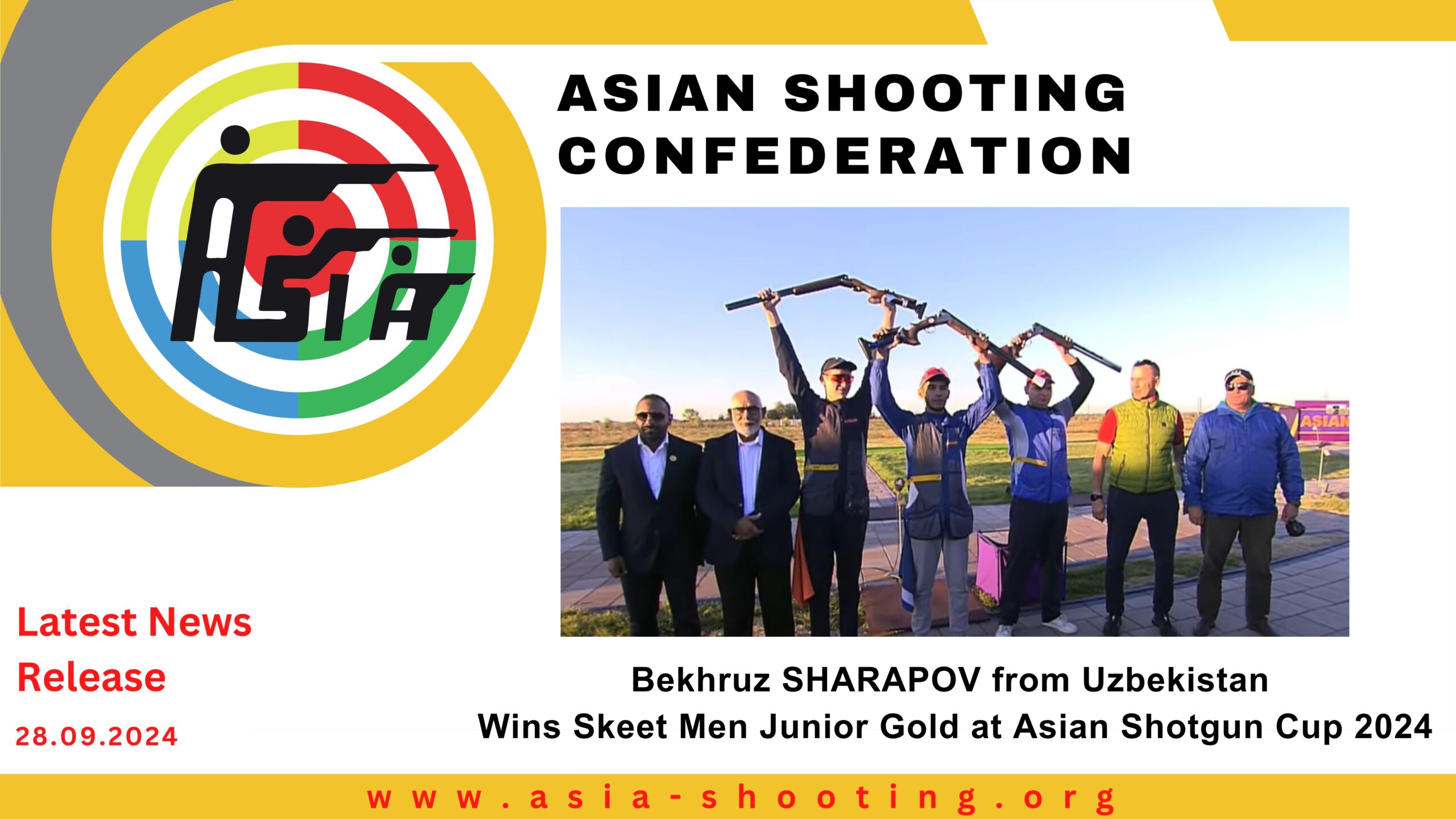 Bekhruz SHARAPOV from Uzbekistan Wins Skeet Men Junior Gold at Asian