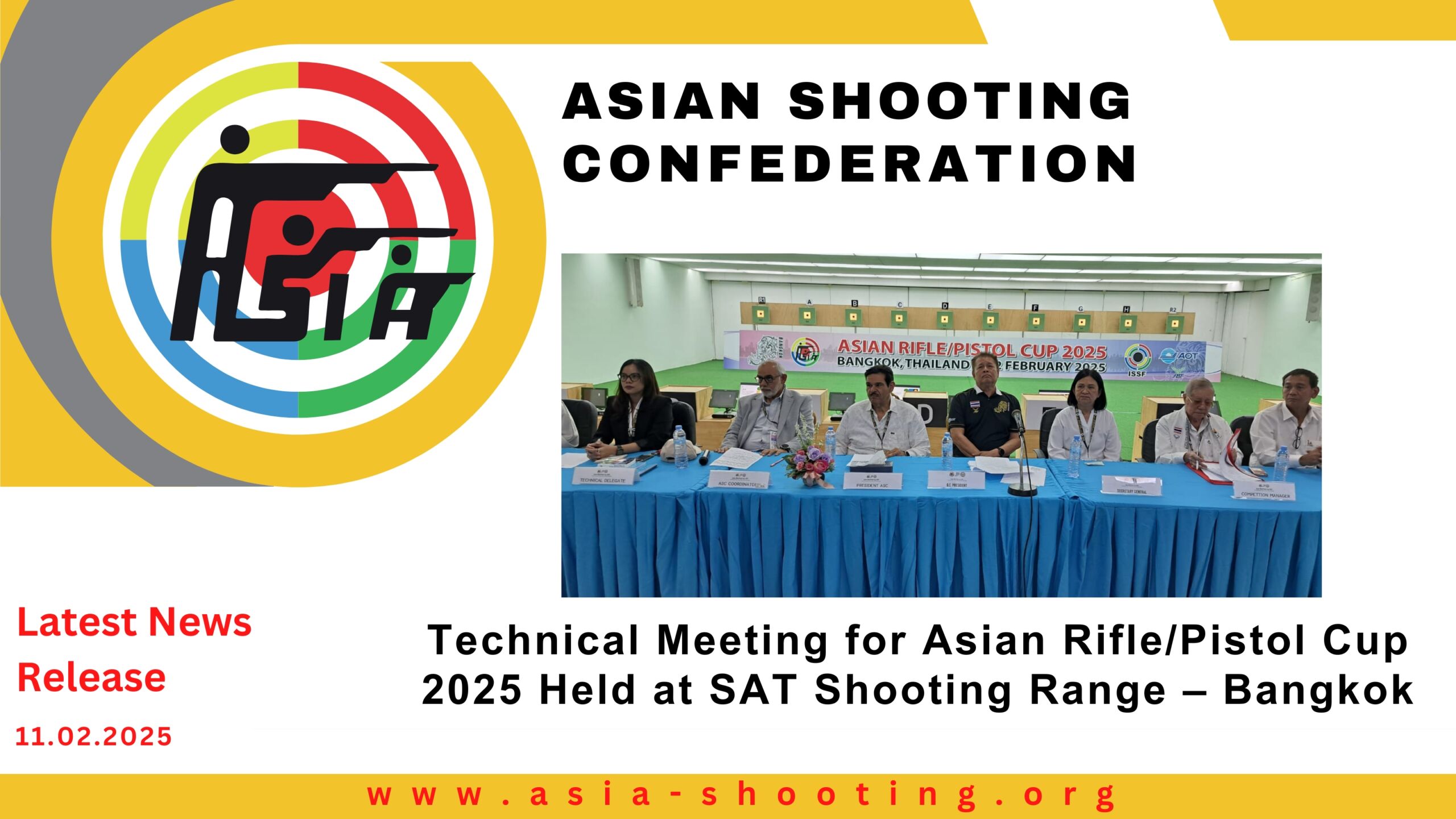 Asean Rifle Meeting Technical Meeting for Asian Rifle/Pistol Cup 2025 Held at SAT Shooting ...