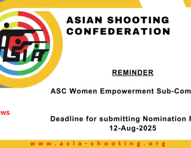 ASC Women Empowerment Sub-Committee Deadline for submitting Nomination Form is 12-Aug-2025
