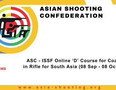 ASC - ISSF Online ‘D’ Course for Coaches in Rifle for South Asia (08 Sep - 08 Oct 2025)