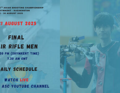 10m Air Rifle Men – Live on YouTube | Daily Schedule, 21 August 2025