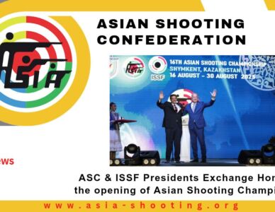 ASC & ISSF Presidents Exchange Honors at the opening of Asian Shooting Championship