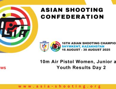 10m Air Pistol Women, Junior and Youth Results Day 2