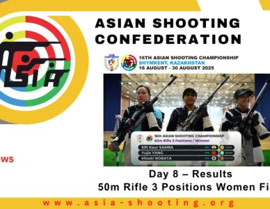 Day 8 – 50m Rifle 3 Positions Women Final Results | 16th Asian Shooting Championship, Shymkent, Kazakhstan
