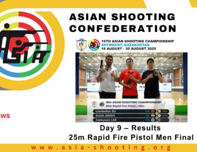 Day 9 – 25m Rapid Fire Pistol Men Final Results | 16th Asian Shooting Championship, Shymkent, Kazakhstan
