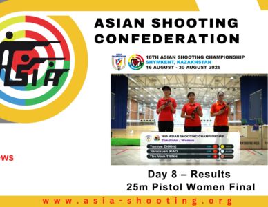Day 8 – 25m Pistol Women Final Results | 16th Asian Shooting Championship, Shymkent, KAZ