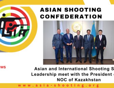 Asian and International Shooting Sport Leaders Meet with President of Kazakhstan NOC