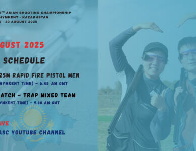 50m Rapid Fire Pistol Men and Trap Mixed Team Final – Live on YouTube | Daily Schedule, 27 August 2025