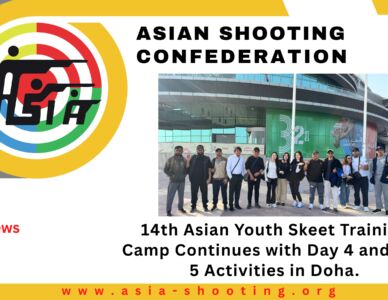 14th Asian Youth Skeet Training Camp Continues with Day 4 and Day 5 Activities in Doha.