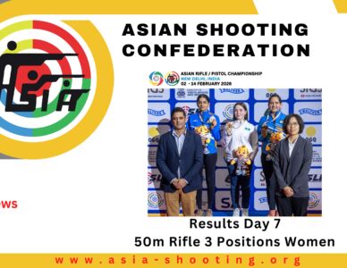 Day 7 Results - 50m Rifle 3 Positions Women at Asian Rifle/Pistol Championship 2026 New-Delhi