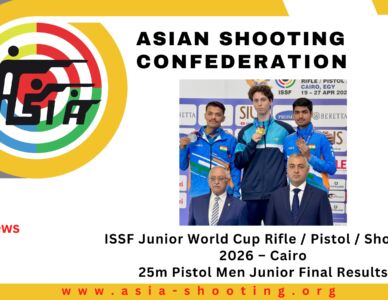ISSF Junior World Cup Rifle / Pistol / Shotgun 2026 – Cairo 25m Pistol Men Junior Final Results