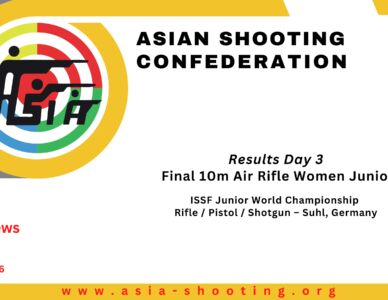 Results Day 3 - Final 10m Air Rifle Women Junior at ISSF Junior World Championship Rifle / Pistol / Shotgun – Suhl, Germany