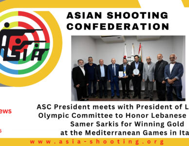 ASC President meets with President of Lebanese Olympic Committee to Honor Lebanese Shooter Samer Sarkis for Winning Gold at the Mediterranean Games in Italy