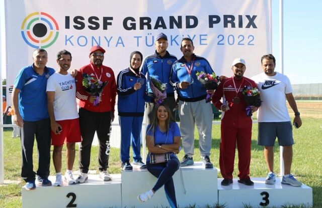 The ISSF Grand Prix Rifle/ Pistol/ Shotgun continues in Konya, Turkey. Today, two Gold medals were won by athletes from Kuwait, who are confidently leading in Medal Standing.

Eman AL SHAMAA from Kuwait came to the top of the podium in Skeet Women Final and won her first ISSF competition award. Nur Banu OZPAK from Turkey also won her first ISSF medal among women, finishing second. Finalist of the ISSF World Cup 2022 in Baku Nurlana JAFAROVA from Azerbaijan won Bronze.

World Cups winner and medalist Mansour AL RASHEDI from Kuwait won the Skeet Men Final in a tough fight. Silver was won by the winner and medalist of the World Cups Saif BIN FUTAIS from United Arab Emirates, who showed the best result in the qualification. Third place went to World Cup winner Rashid Sale AL-ATHBA from Qatar.

Tomorrow the competition will end with the Skeet Mixed
team event.

Source: ISSF