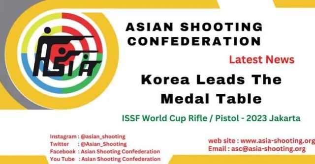 On the fifth day of finals at the International Shooting Sport Federation (ISSF) Rifle / Pistol World Cup in Jakarta, five more medals were achieved by Asian athletes. Korean athletes leads the medals table by winning two medals (1 Gold and 1 bronze).

Korea won the gold medal in Air Rifle Team Women with an outstanding performance, Uzbekistan and Indonesia showed their high performance by wining silver and bronze medals respectively. 

Meanwhile Kazakhstan and Korea achieved silver and bronze medal in Air Pistol Men respectively.

The Asians athletes are among the talent in and made outstanding achievements, wishing all member federations more achievements in the future.