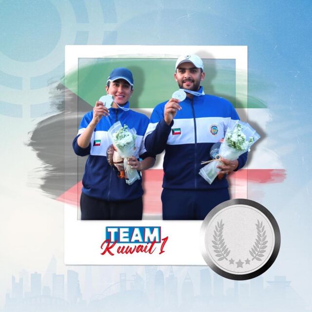 Kuwait's trap mixed team has won the silver medal in the ISSF Shotgun Cup held in Doha, QAT from March 4th to March 13th. The team consisting of two shooters, Talal AlRashidi and Sarah Alhawal, gave an impressive performance, narrowly missing out on the gold medal to the team USA.

The Kuwaiti team put up a strong performance, hitting 23 targets out of 30 in the final. However, they were unable to surpass the USA team, which hit 27 targets to clinch the gold medal. Nonetheless, the Kuwaiti team's impressive performance.

The ISSF Shotgun Cup is a major event in the shooting calendar and attracts top talent from around the world. The competition provides an opportunity for shooters to showcase their skills and compete against the best in the world.

The Kuwaiti trap mixed team's silver medal is a significant achievement and is sure to inspire other young shooters to take up the sport and strive for excellence. ASC President H.E. Sheikh Salman AlSabah congratulate to Talal AlRashidi and Sarah Alhawal on their impressive performance and well-deserved silver medal, bringing pride to their country and themselves.